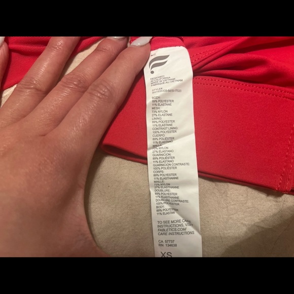 Fabletics Pink Powerhold Bra and Short Set - Picture 5 of 9